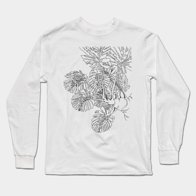 Monstera Tree Long Sleeve T-Shirt by themintgardener
